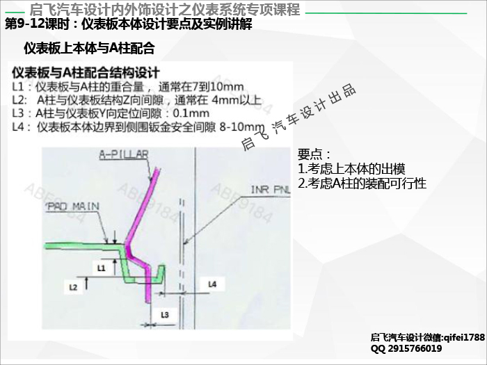 启飞汽车设计内外饰视频课程培训之附赠送仪表课程